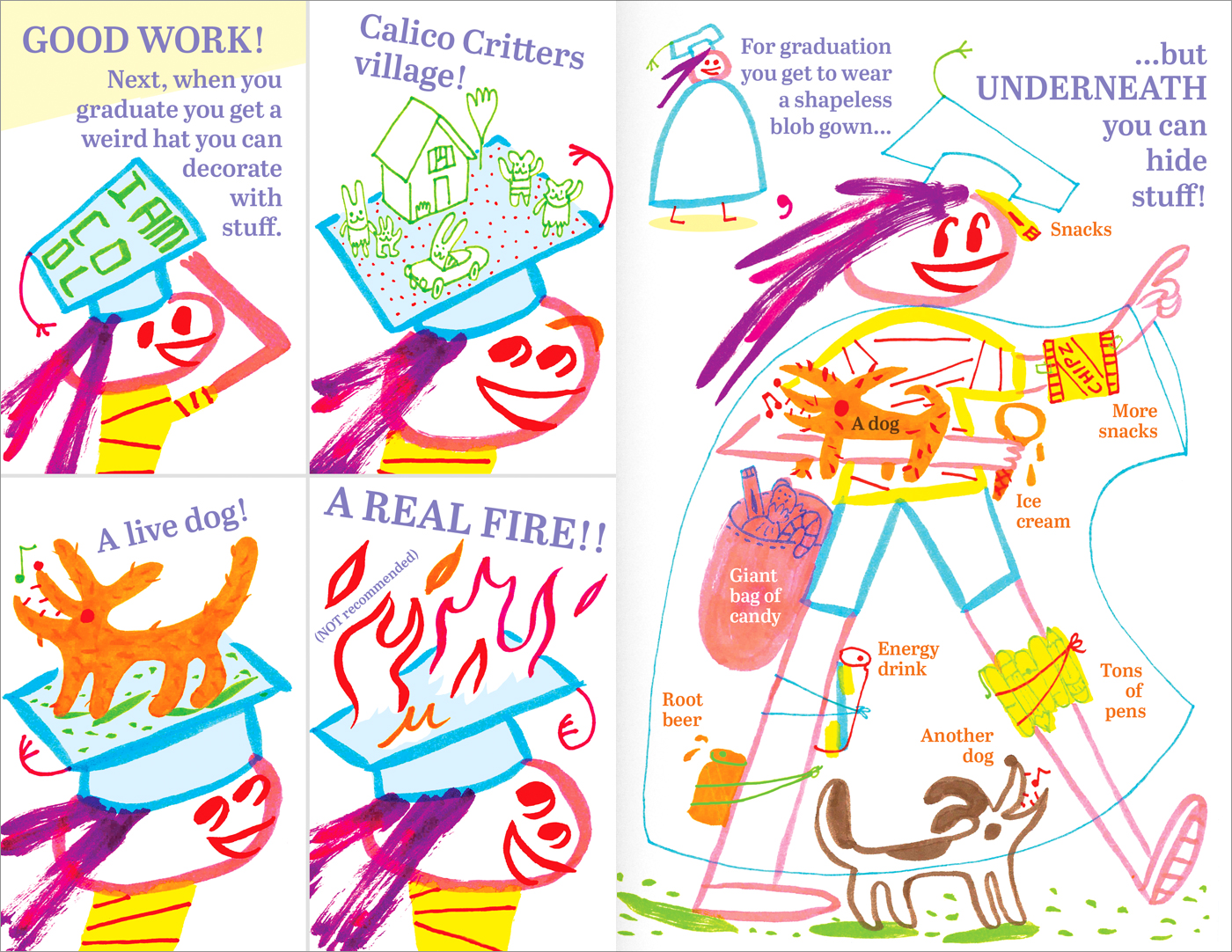 HOW TO GRADUATE with Ginger book spread