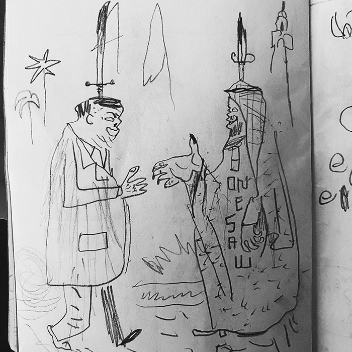 drawing of news