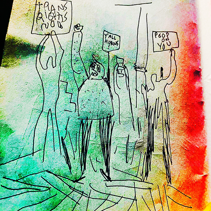 drawing of news