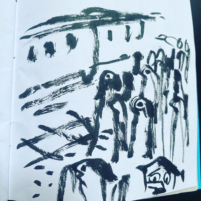 drawing of news