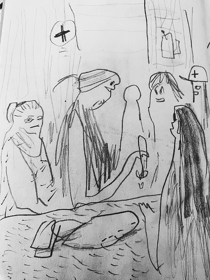 drawing of news