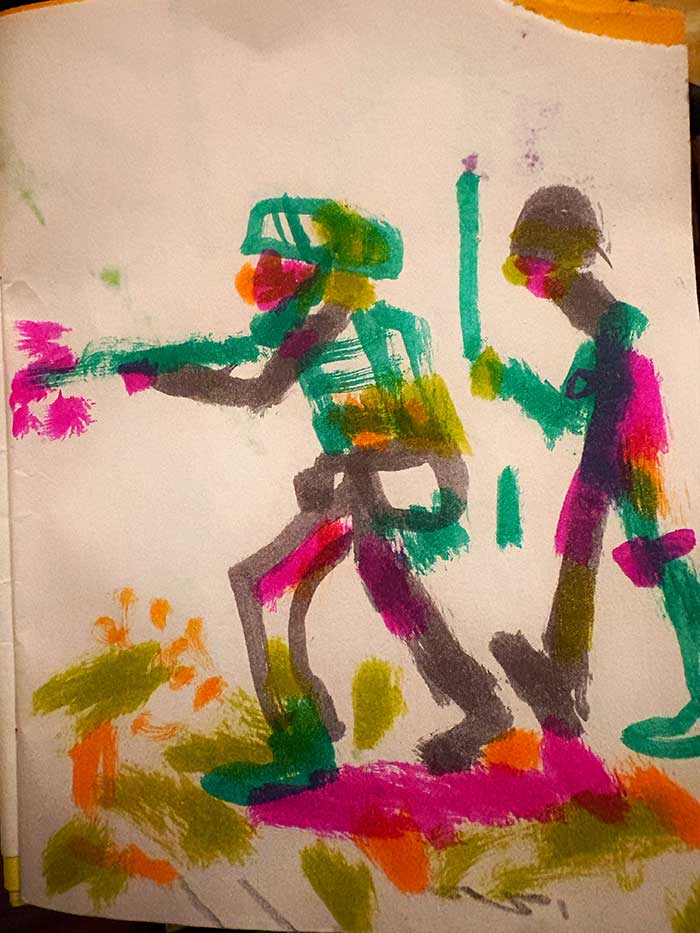 drawing of news