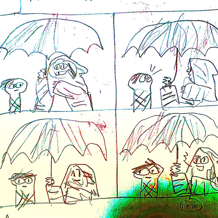 drawing of news