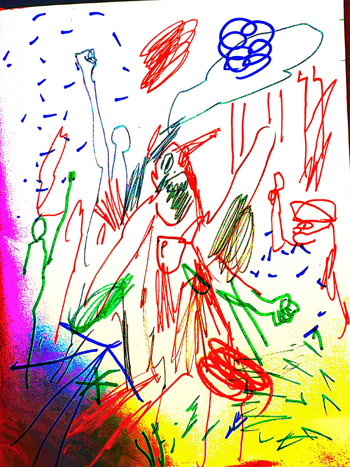 drawing of news