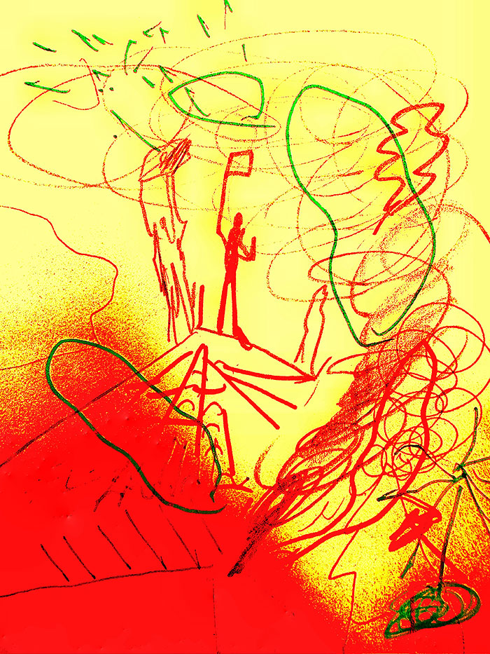 drawing of news