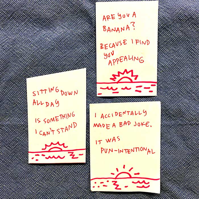 lunch note of weird drawing