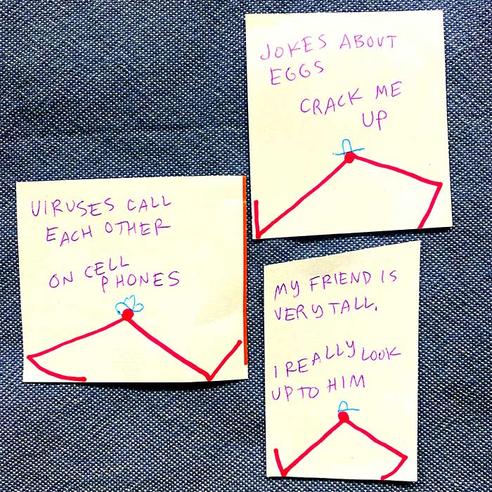 lunch note of weird drawing