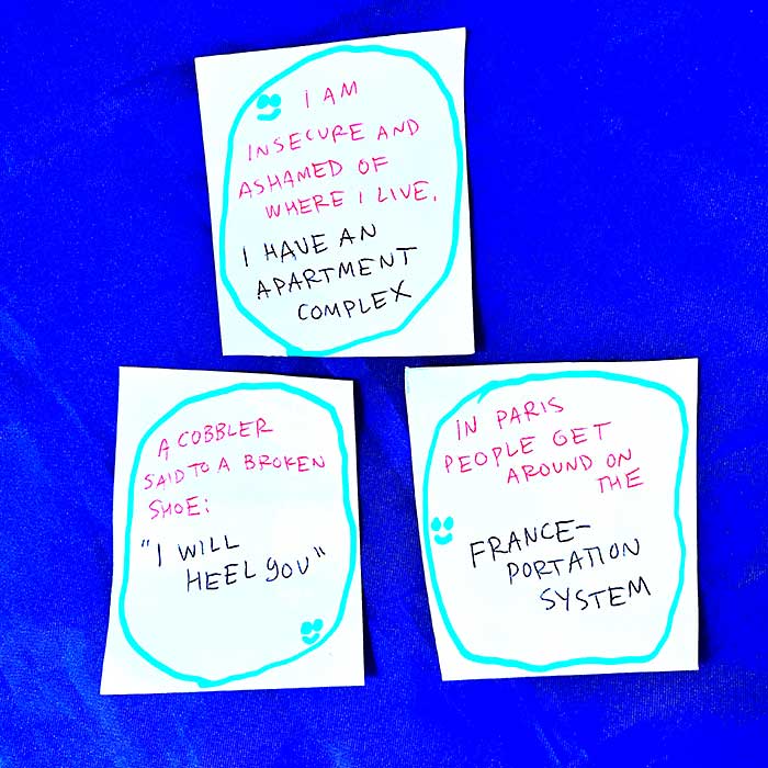 lunch note of weird drawing