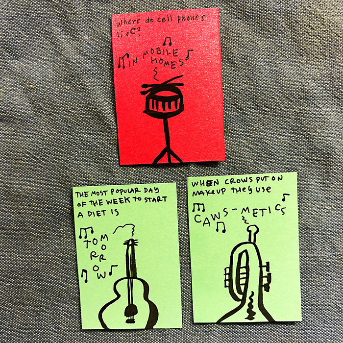 lunch note of weird drawing