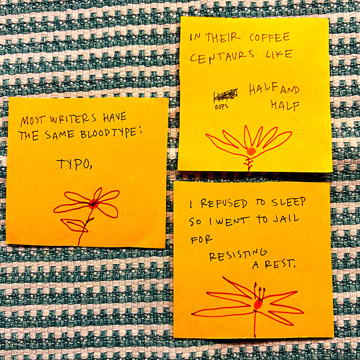 lunch note of weird drawing