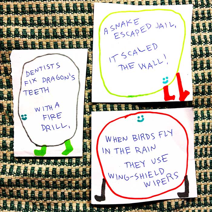 lunch note of weird drawing