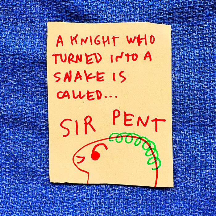 lunch note of weird drawing