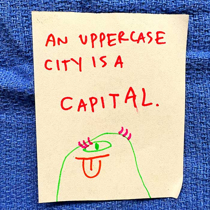 lunch note of weird drawing