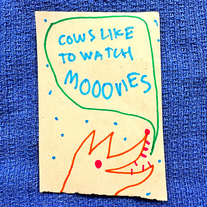 lunch note of weird drawing