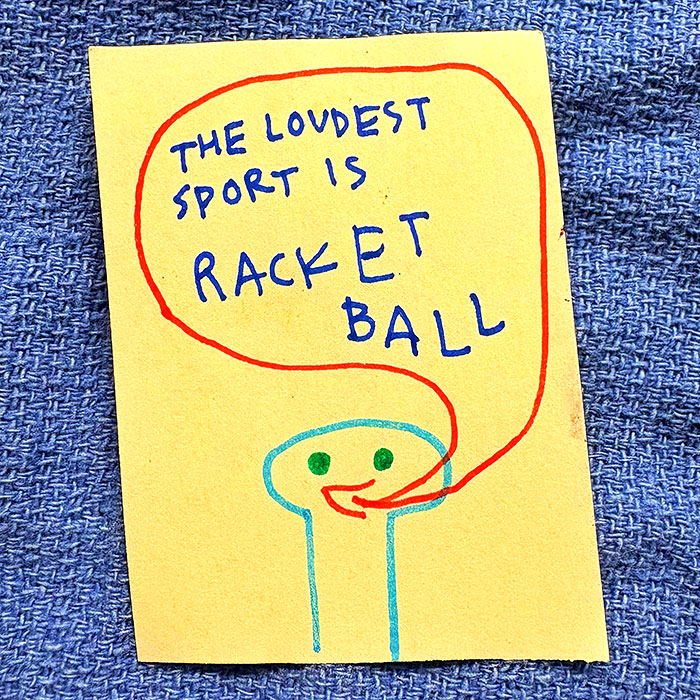 lunch note of weird drawing