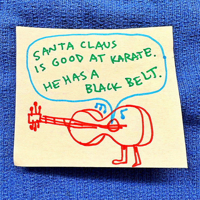 lunch note of weird drawing