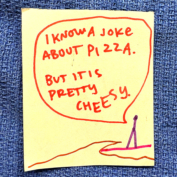 lunch note of weird drawing