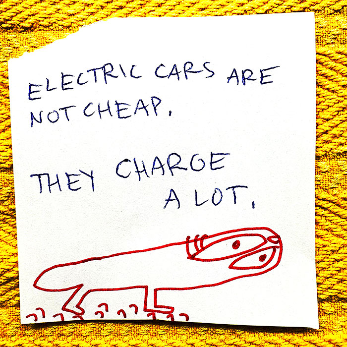 lunch note of weird drawing