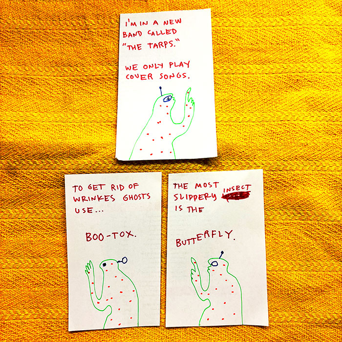 lunch note of weird drawing