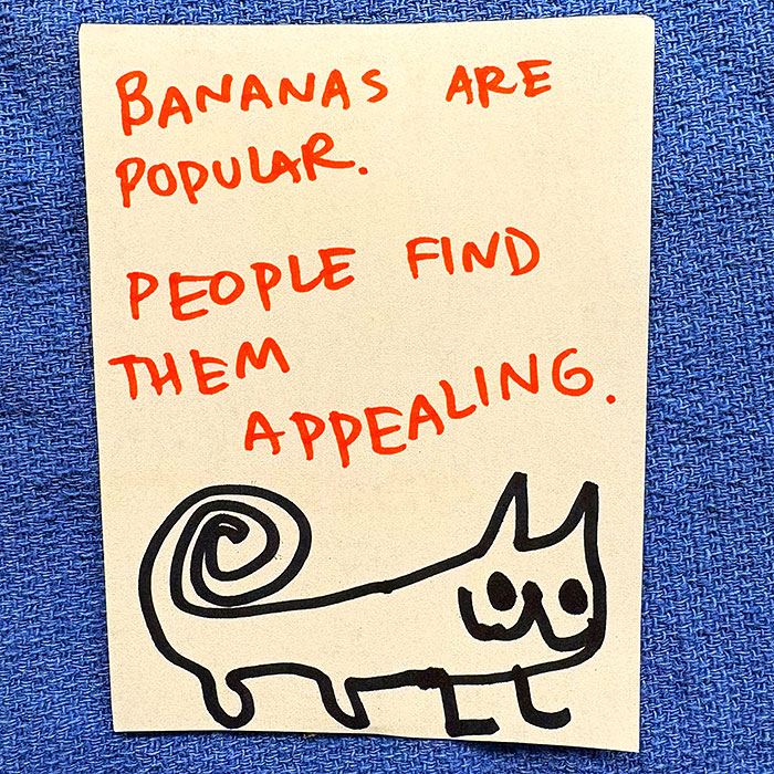 lunch note of weird drawing