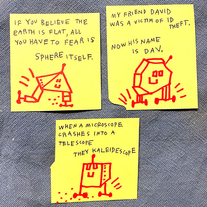 lunch note of weird drawing