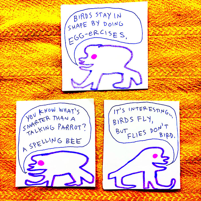 lunch note of weird drawing