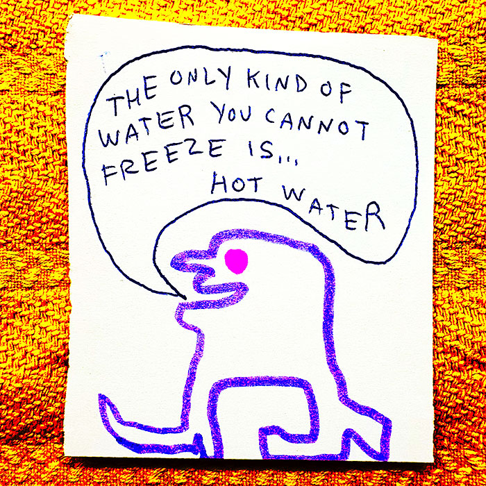 lunch note of weird drawing