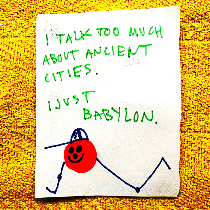 lunch note of weird drawing