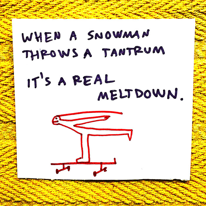 lunch note of weird drawing