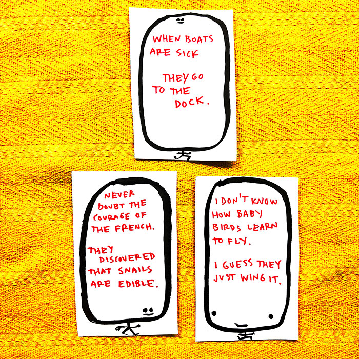 lunch note of weird drawing