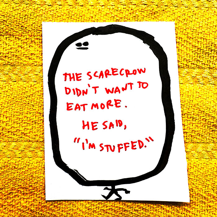 lunch note of weird drawing