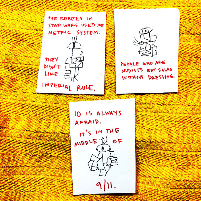 lunch note of weird drawing