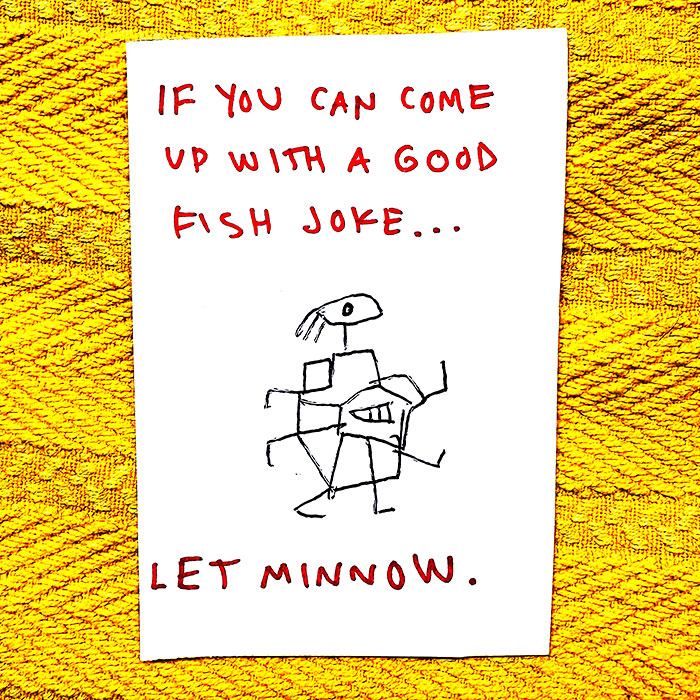 lunch note of weird drawing
