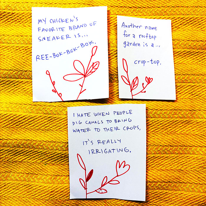 lunch note of weird drawing