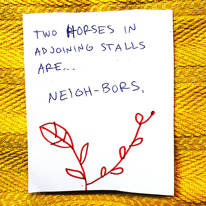 lunch note of weird drawing