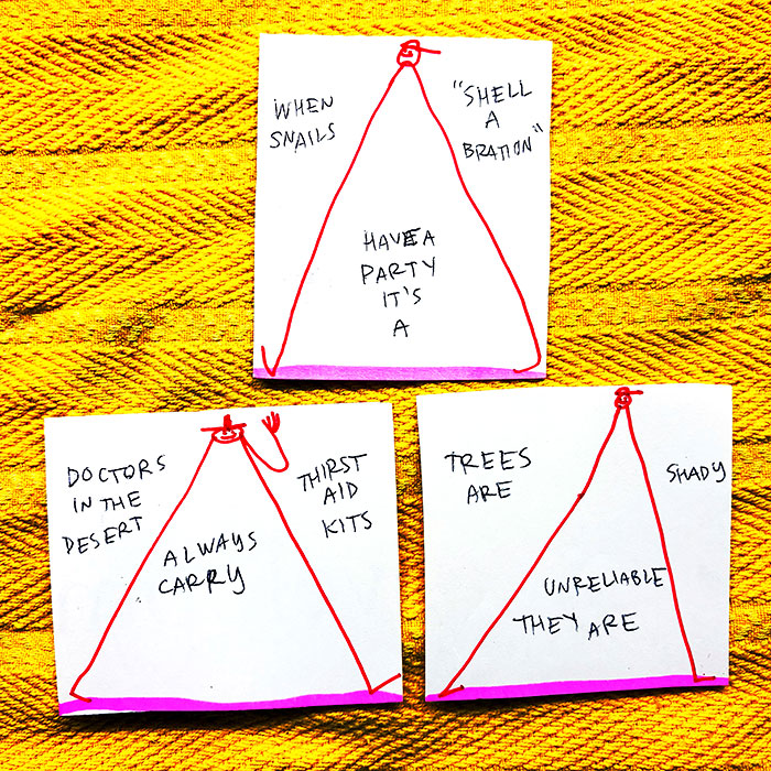 lunch note of weird drawing