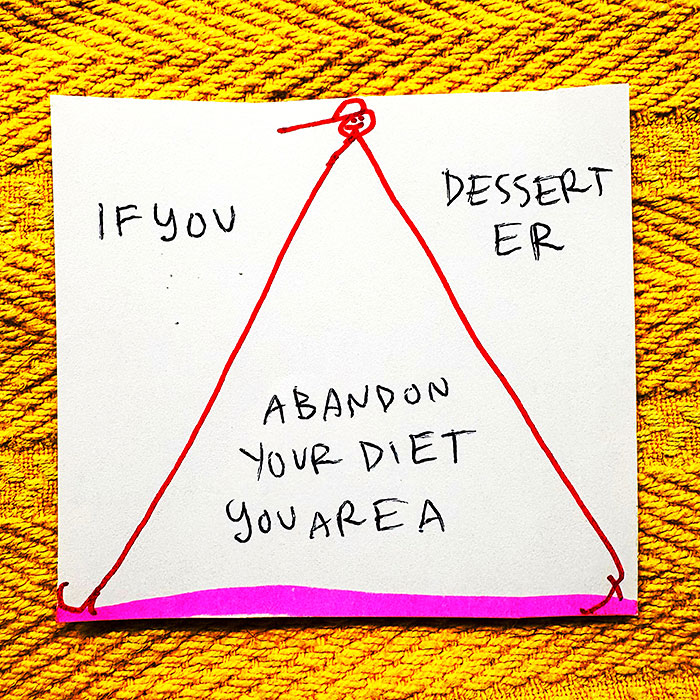 lunch note of weird drawing