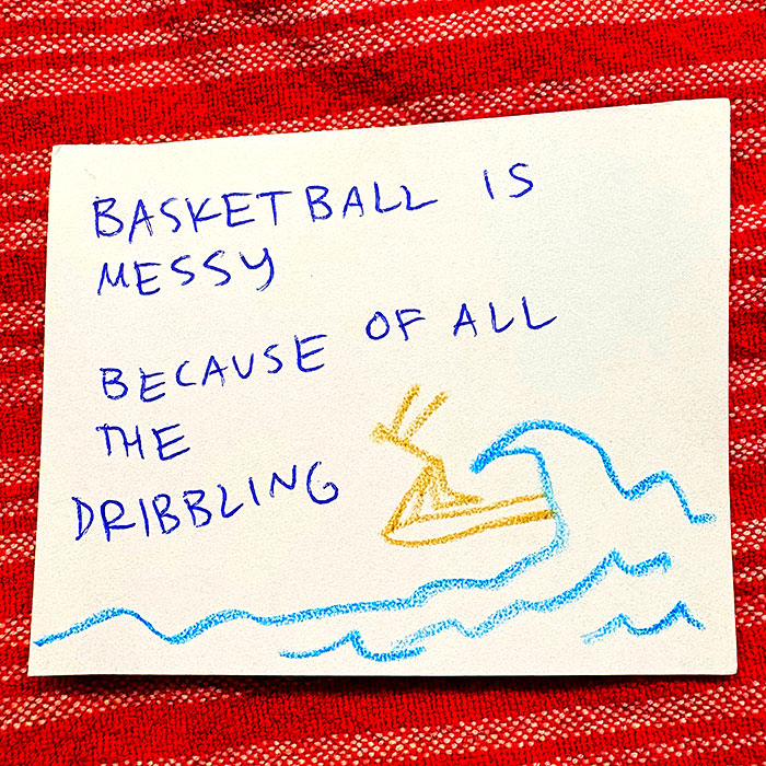 lunch note of weird drawing