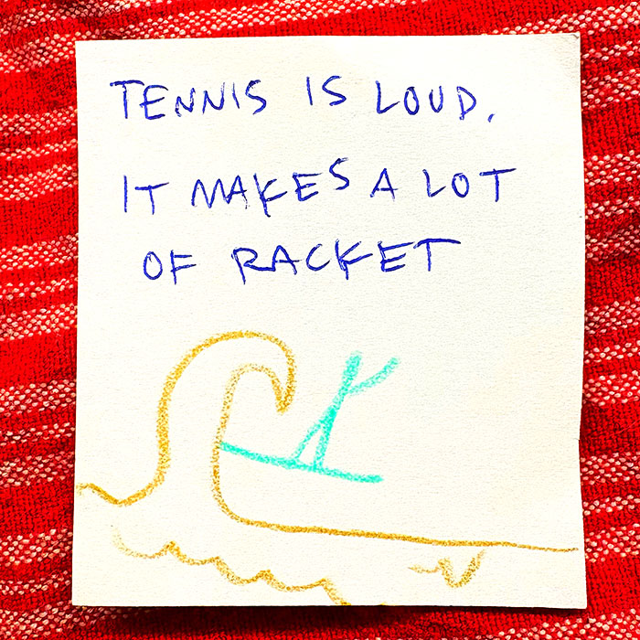 lunch note of weird drawing
