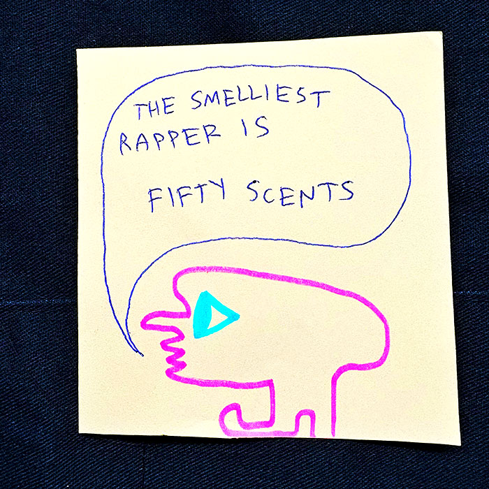 lunch note of weird drawing