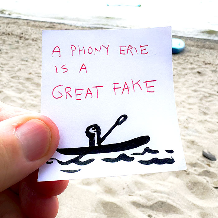 lunch note of weird drawing