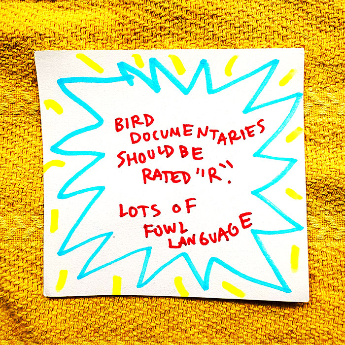 lunch note of weird drawing
