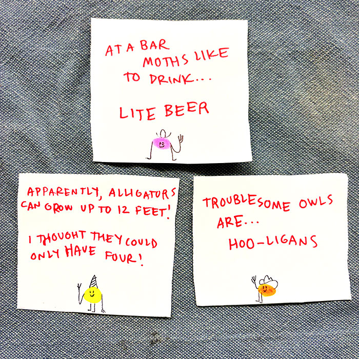 lunch note of weird drawing