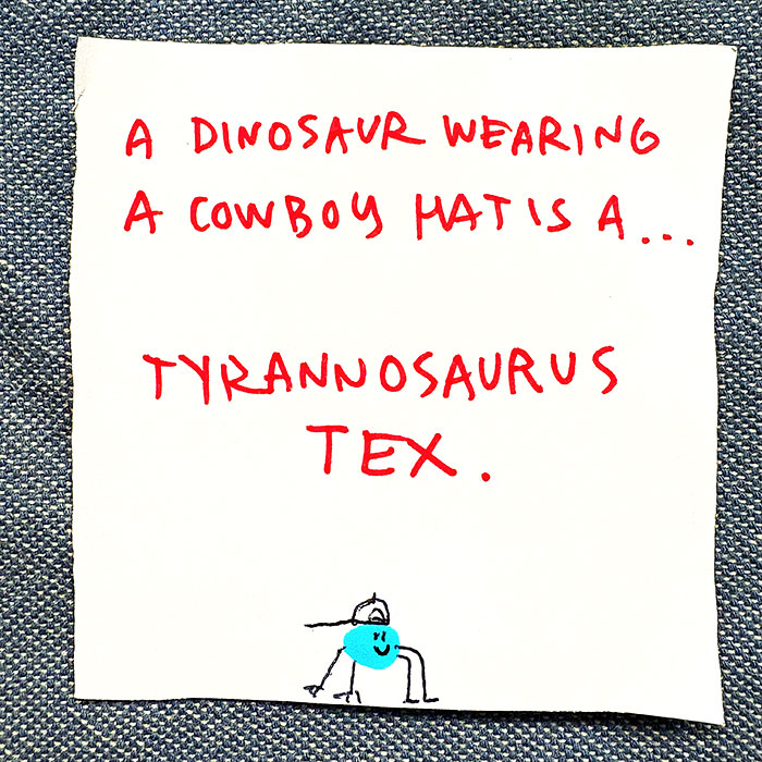 lunch note of weird drawing