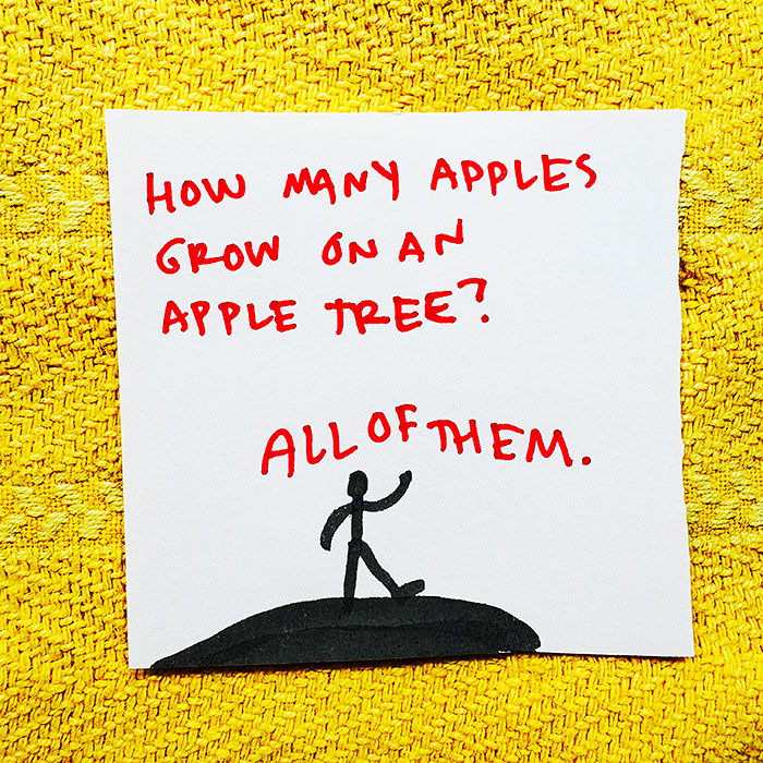 lunch note of weird drawing