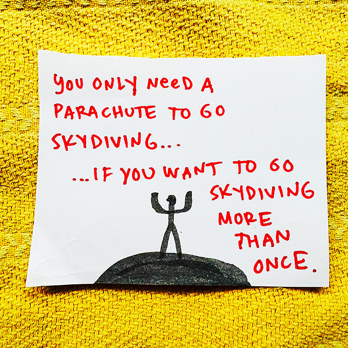 lunch note of weird drawing