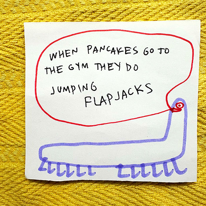 lunch note of weird drawing