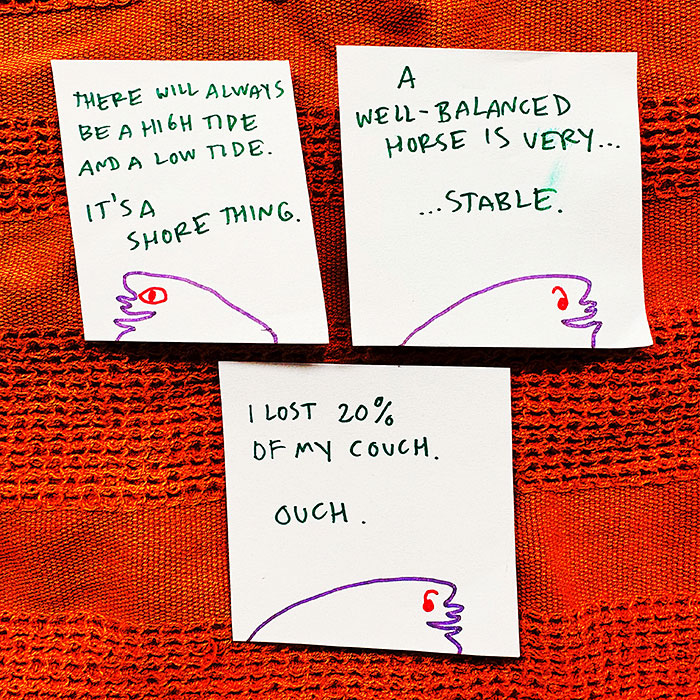 lunch note of weird drawing