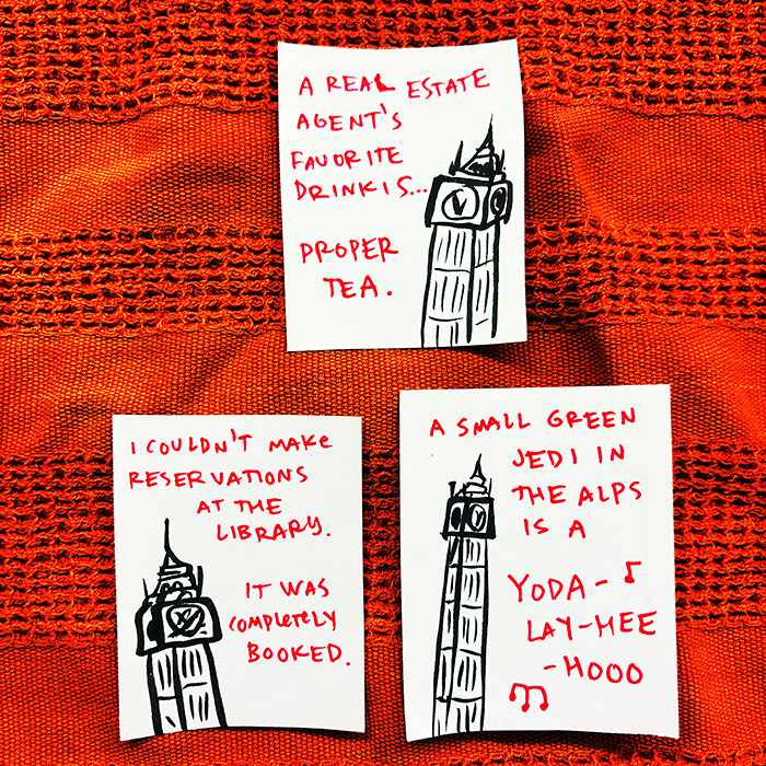 lunch note of weird drawing