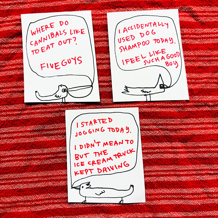 lunch note of weird drawing